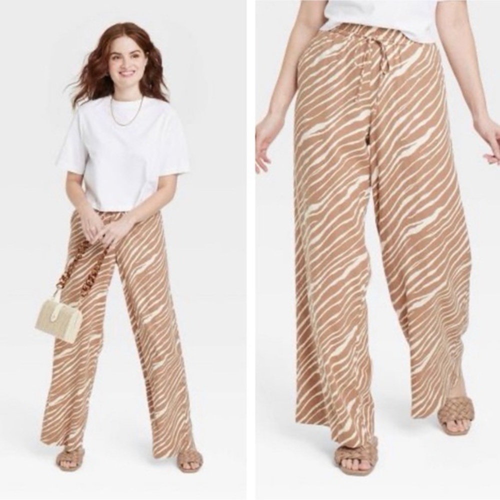 Zebra Linen Pants